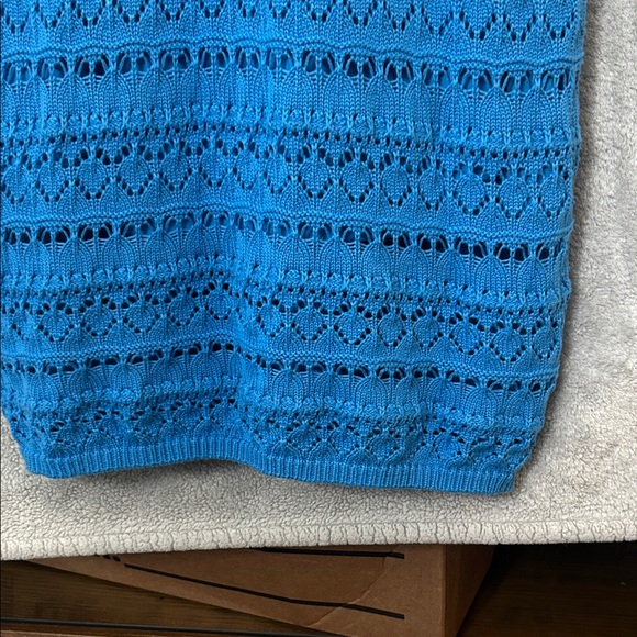 Kohl's Vibrant Blue Crochet Midi Dress - Picture 6 of 7